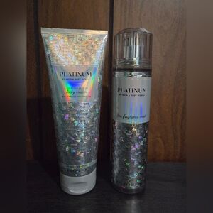 Bath & Body Works Platinum Body Cream and Mist Set
